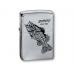 Зажигалка ZIPPO Black Bass Brushed Chrome в подарочной упаковке + топливо и кремни 200 BLACK BASS-n