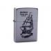 Зажигалка ZIPPO Boat-ZIPPO Satin Chrome в подарочной упаковке + топливо и кремни 205 Boat-Zippo-n