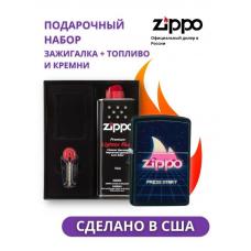 Зажигалка ZIPPO Classic 49115 в подарочной упаковке + топливо и кремни