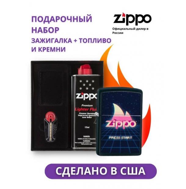 Зажигалка ZIPPO Classic 49115 в подарочной упаковке + топливо и кремни 49115-n