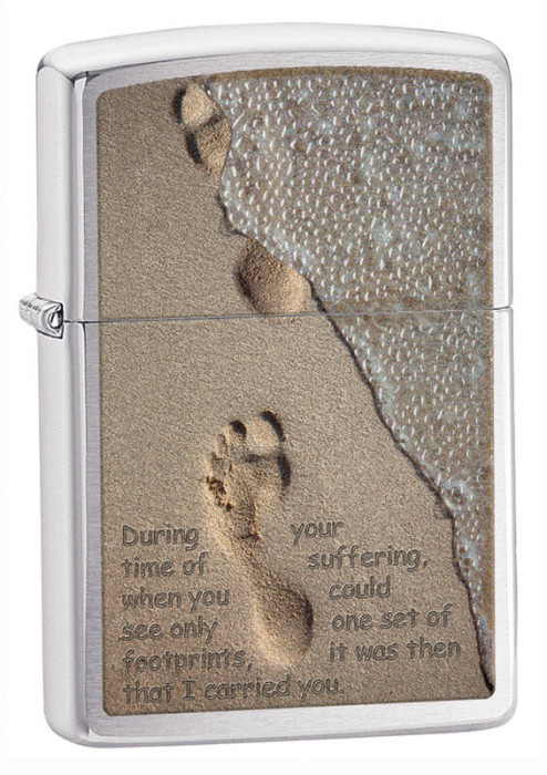 Зажигалка ZIPPO Classic Brushed Chrome 28180