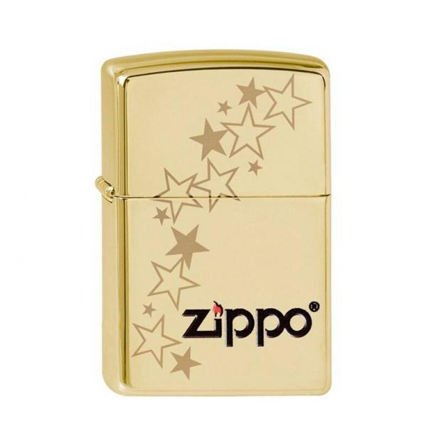 Зажигалка ZIPPO Classic High Polish Brass 254B Zippo stars