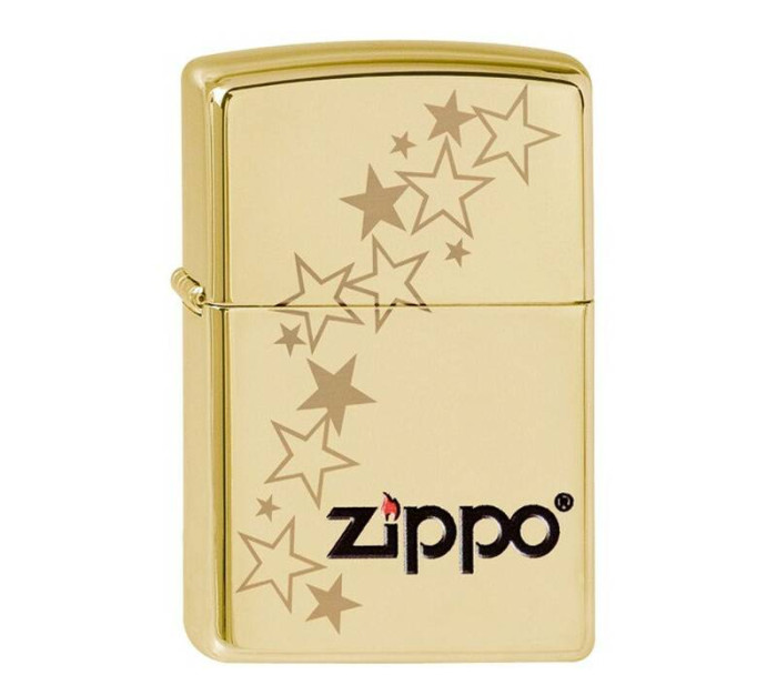 Зажигалка ZIPPO Classic High Polish Brass 254B Zippo stars