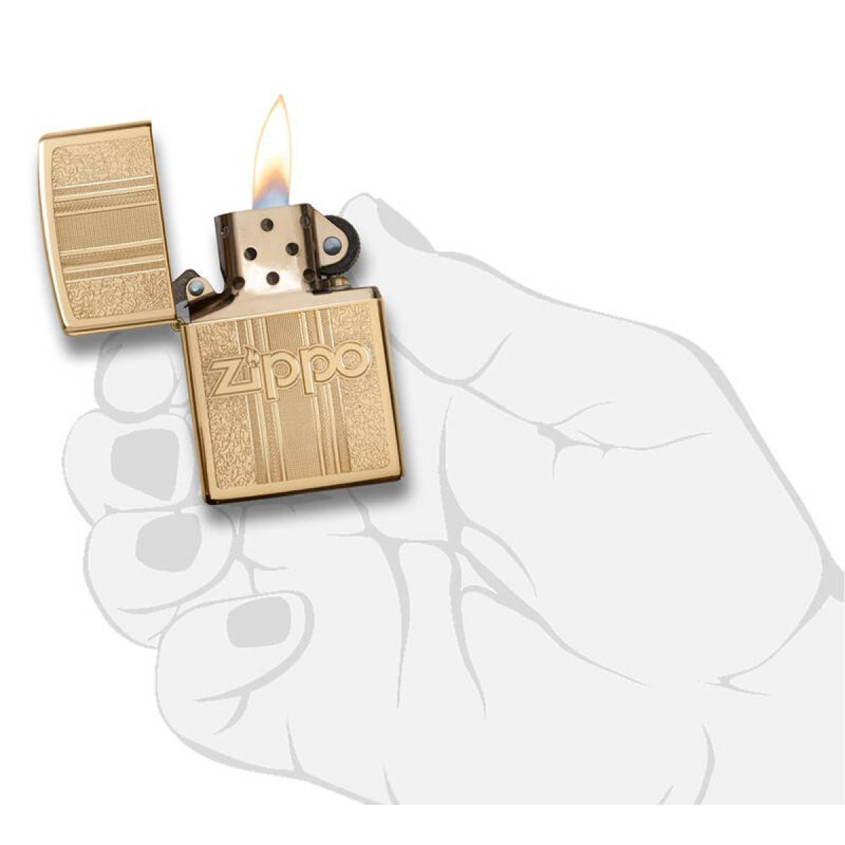 Зажигалка ZIPPO Classic High Polish Brass 29677 3
