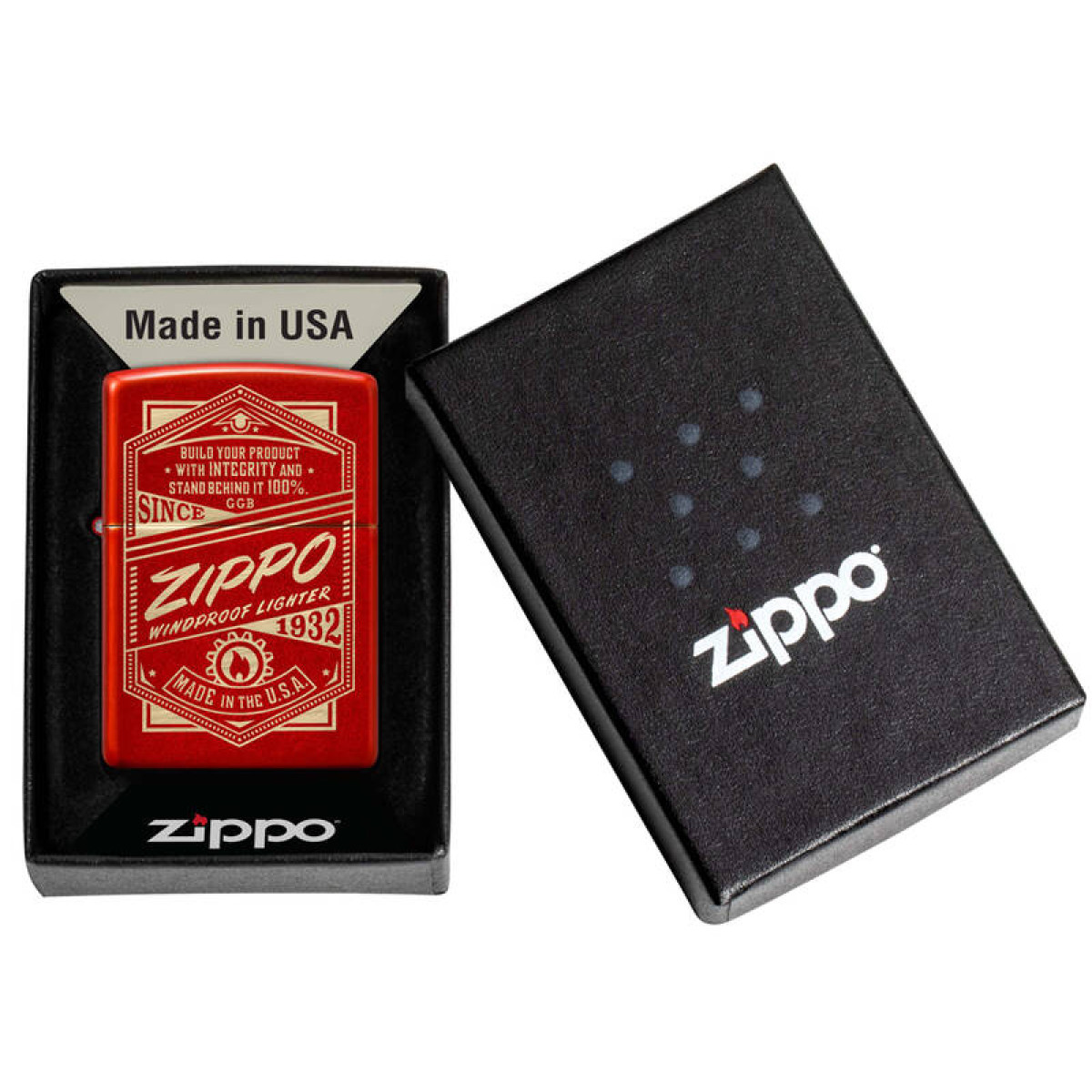 Зажигалка ZIPPO Classic Metallic Red 48620 3