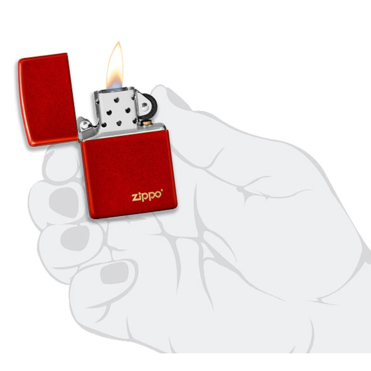 Зажигалка ZIPPO Classic Metallic Red 49475ZL 6