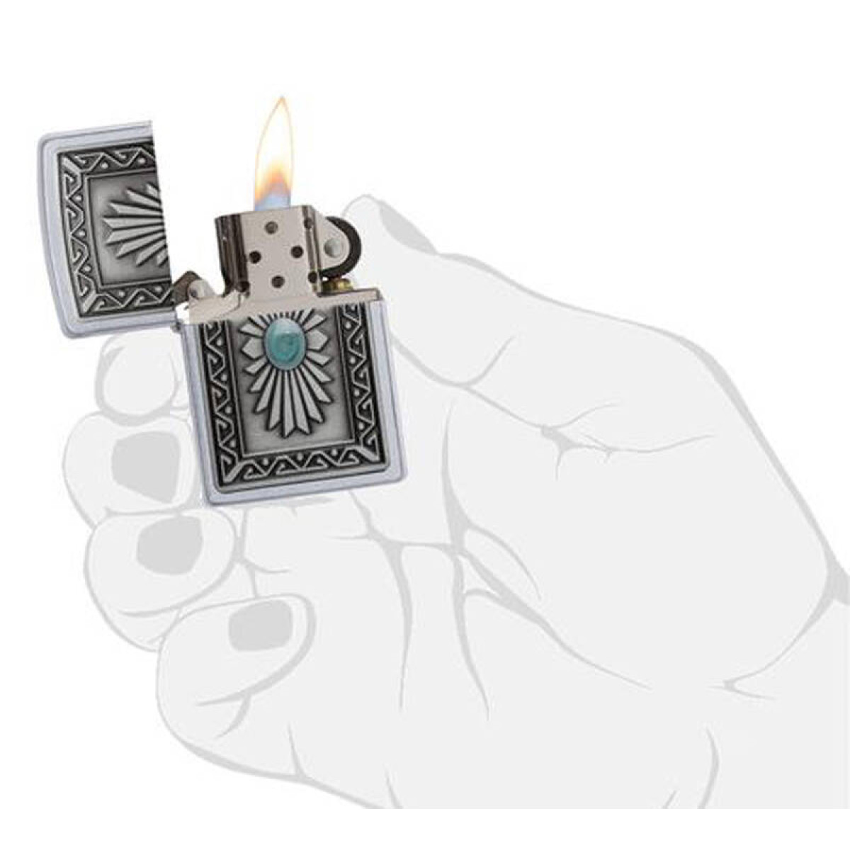 Зажигалка ZIPPO Classic Satin Chrome 4