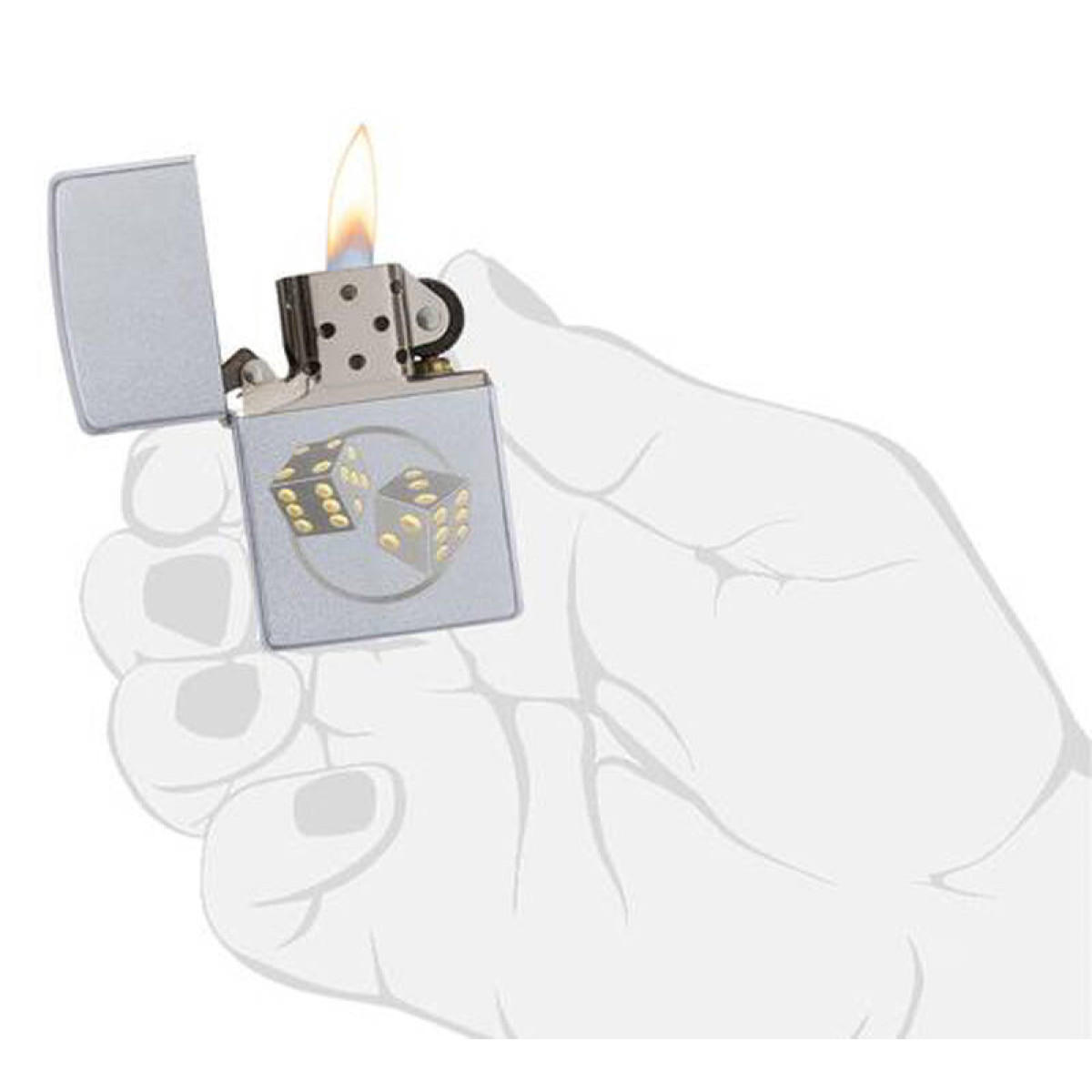 Зажигалка ZIPPO Classic Satin Chrome 4