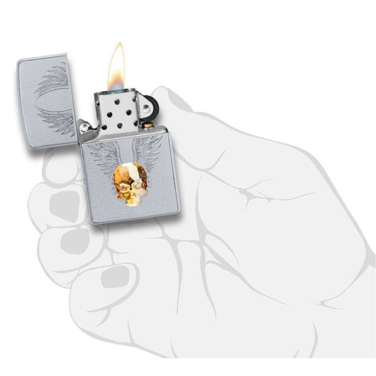 Зажигалка ZIPPO Classic Satin Chrome 49034 5