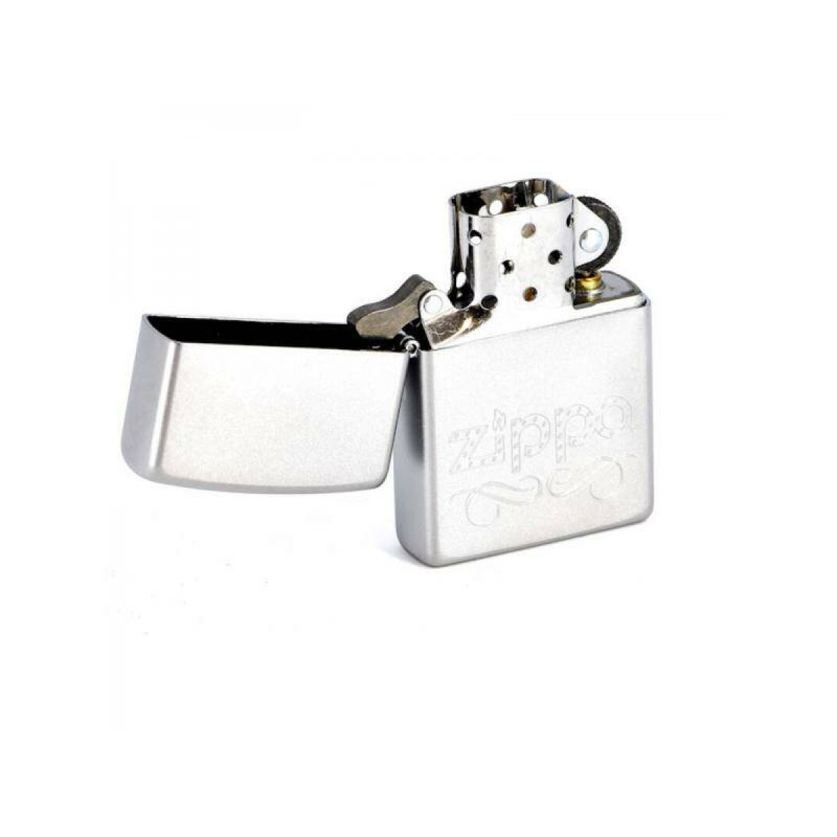 Зажигалка ZIPPO Classic Satin Chrome 24335 в подарочной упаковке + топливо и кремни 24335-n 4