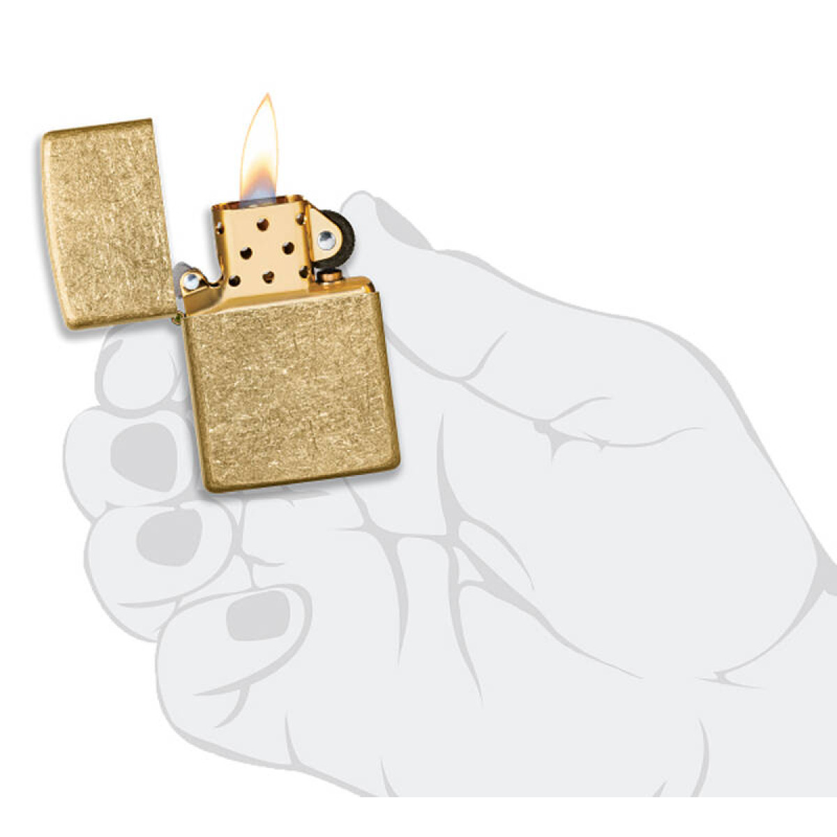 Зажигалка ZIPPO Classic Tumbled Brass 49477 8