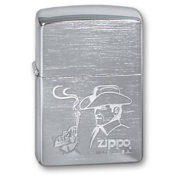 Зажигалка ZIPPO Cowboy Brushed Chrome