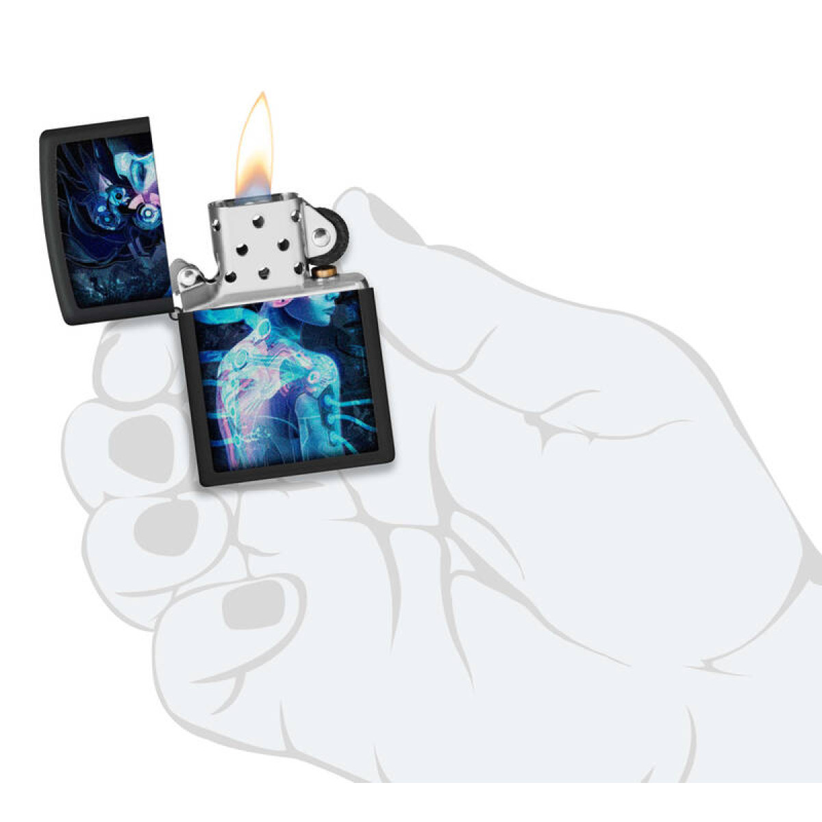 Зажигалка ZIPPO Cyborg Woman 48517 2