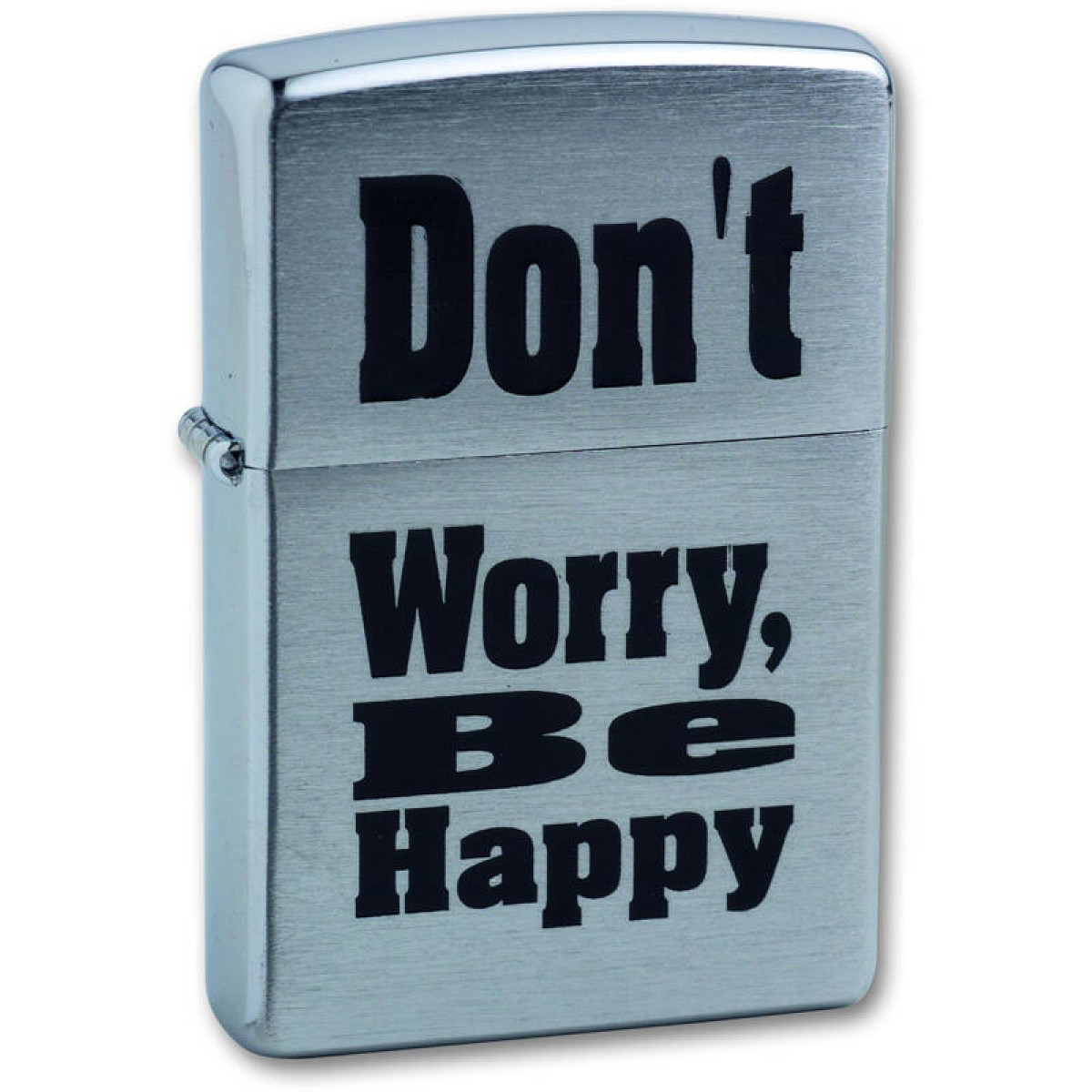 Зажигалка ZIPPO Dont Worry Brushed Chrome 1