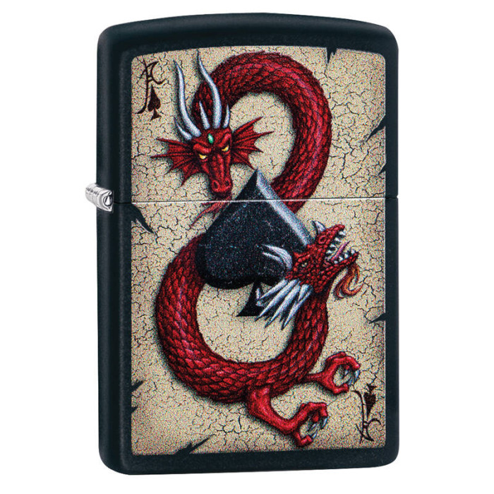 Зажигалка ZIPPO Dragon Ace Black Matte