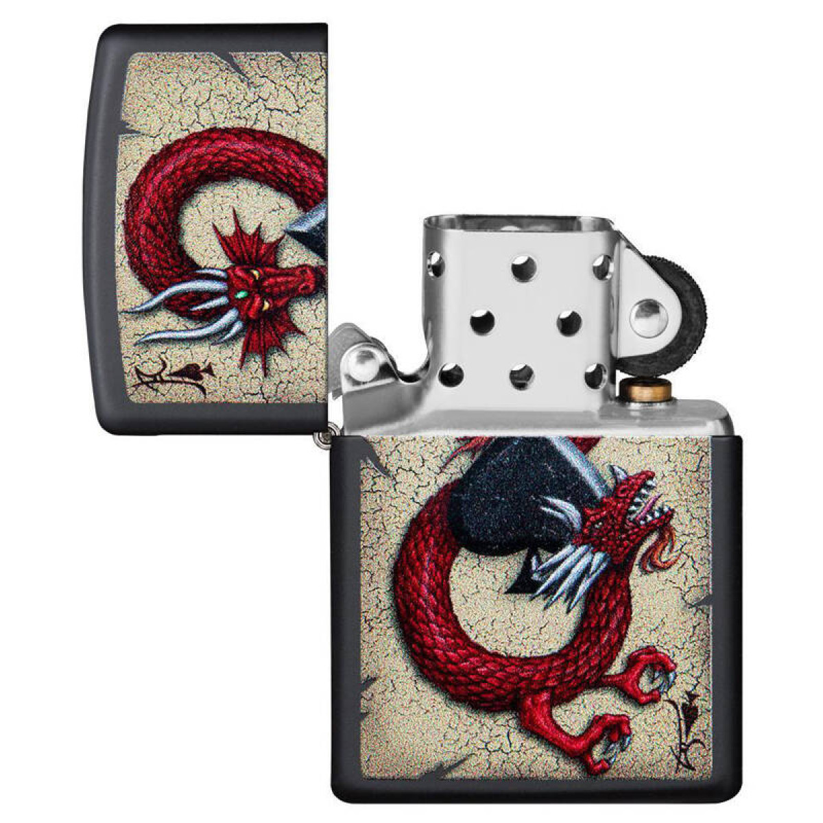 Зажигалка ZIPPO Dragon Ace Black Matte 3