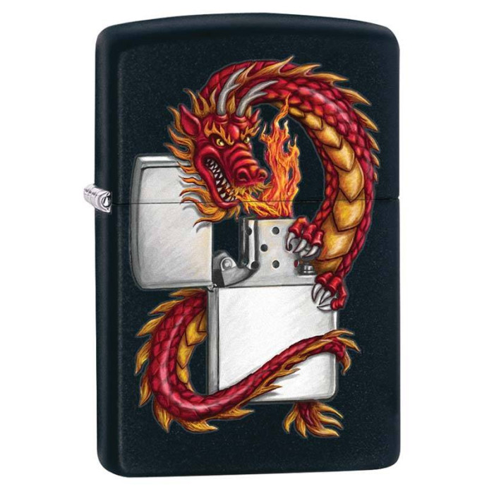 Зажигалка ZIPPO Дракон Black Matte