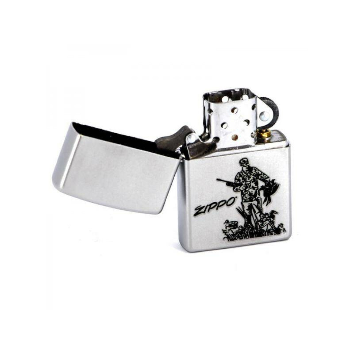 Зажигалка ZIPPO Duck Hunting Satin Chrome 3