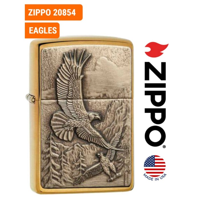 Зажигалка ZIPPO 20854 Eagles Brushed Brass