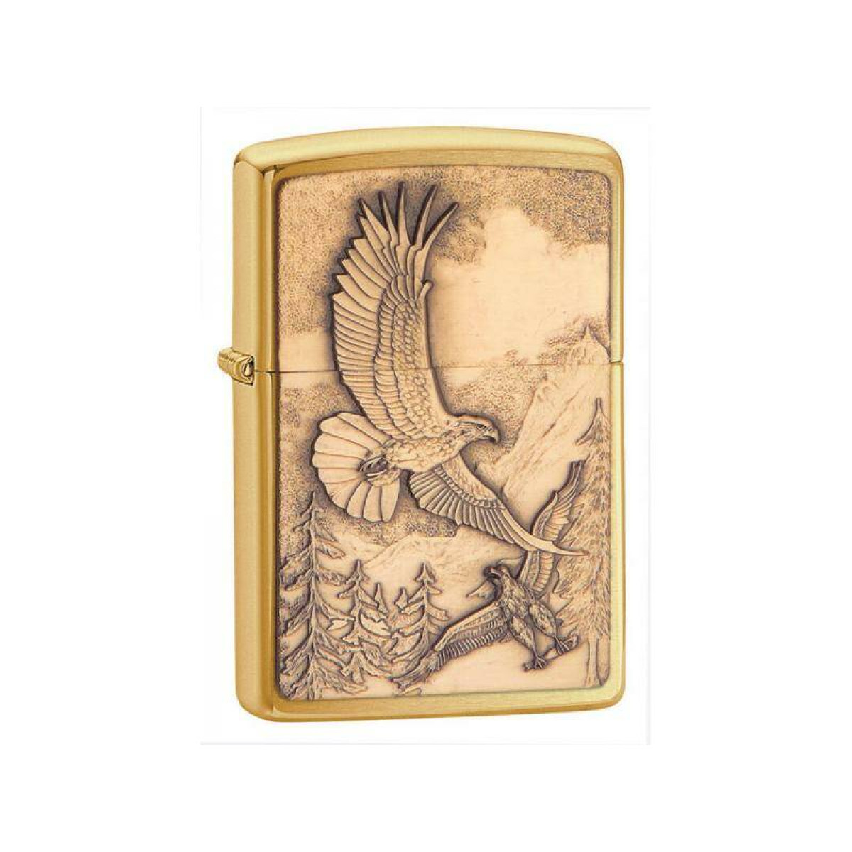 Зажигалка ZIPPO Eagles Brushed Brass 20854 в подарочной упаковке + топливо и кремни 20854-n 5
