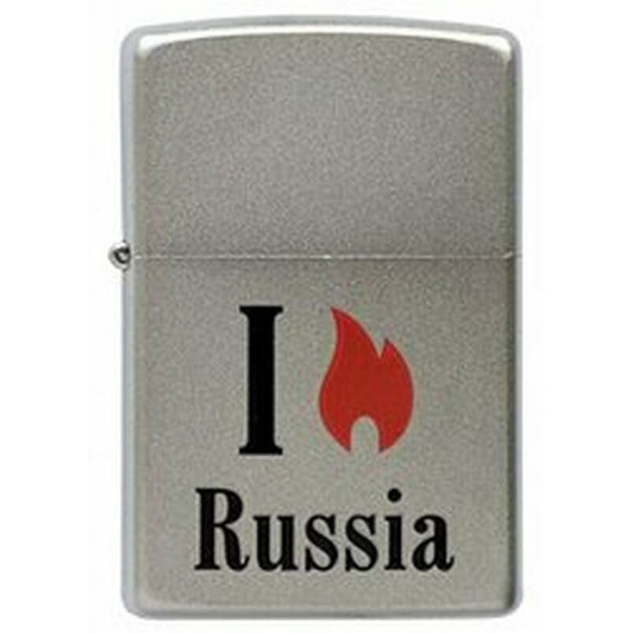 Зажигалка ZIPPO Flame Russia Satin Chrome