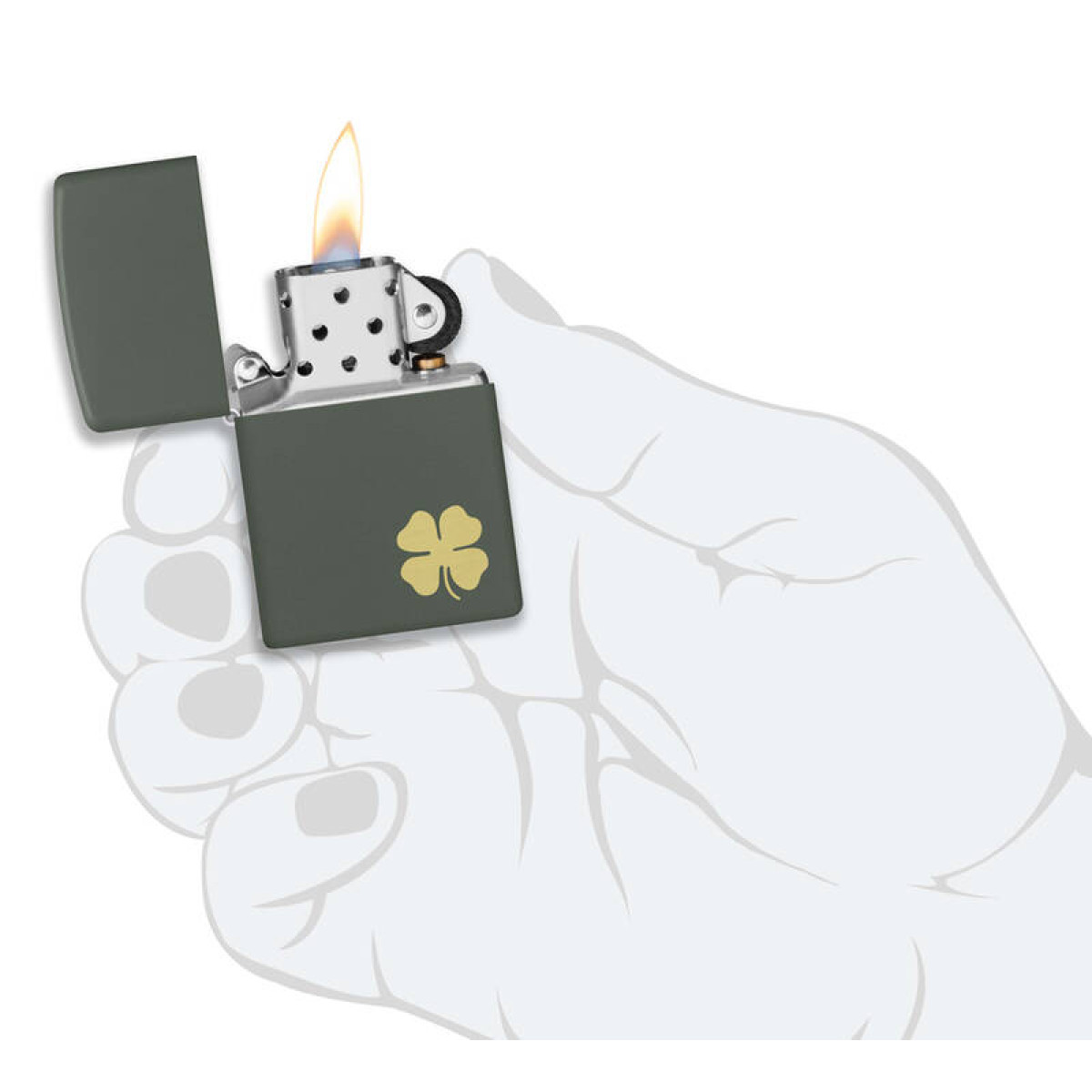Зажигалка ZIPPO Four Leaf Clover 49796 3