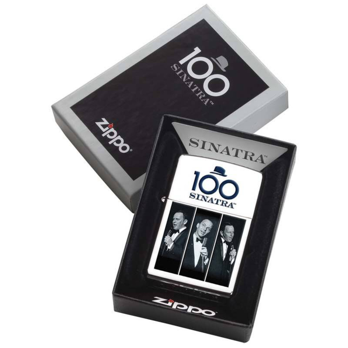 Зажигалка ZIPPO Frank Sinatra High Polish Chrome 2