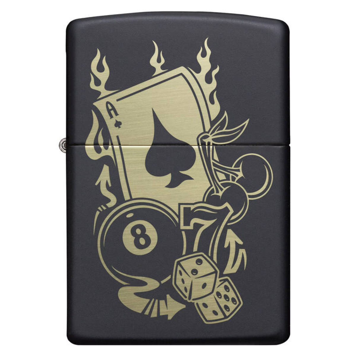 Зажигалка ZIPPO Gambling Design Black Matte 49257 5