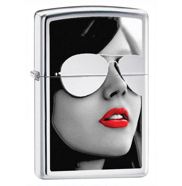 Зажигалка ZIPPO Gold Design High Polish Chrome  28274