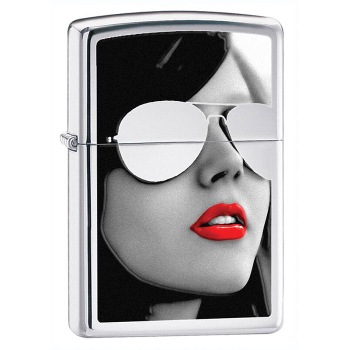 Зажигалка ZIPPO Gold Design High Polish Chrome