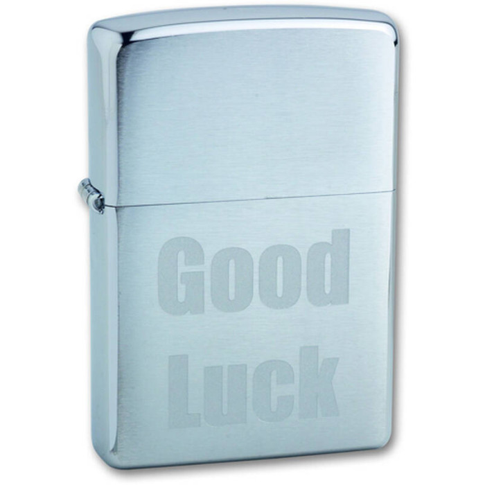 Зажигалка ZIPPO Good Luck Brushed Chrome