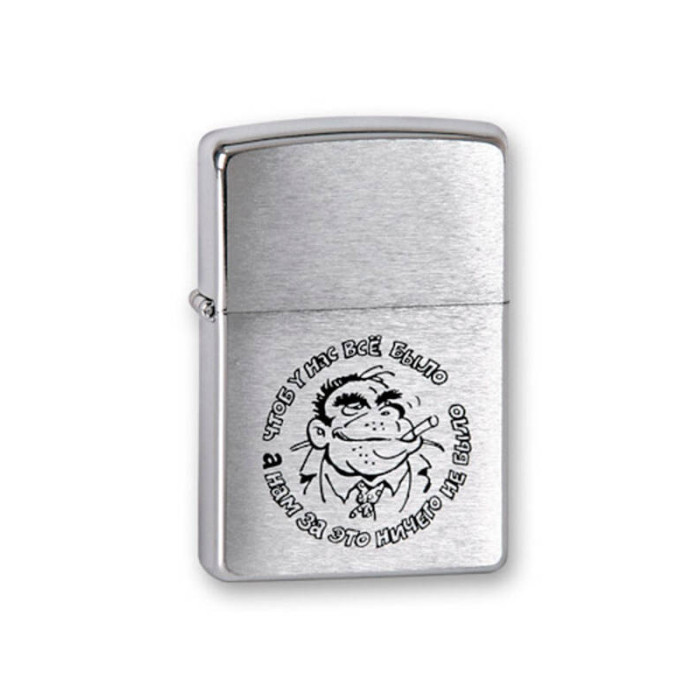 Зажигалка ZIPPO Горилла Brushed Chrome
