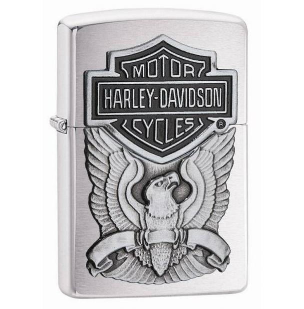 Зажигалка ZIPPO Harley-Davidson Brushed Chrome  200HD.H284