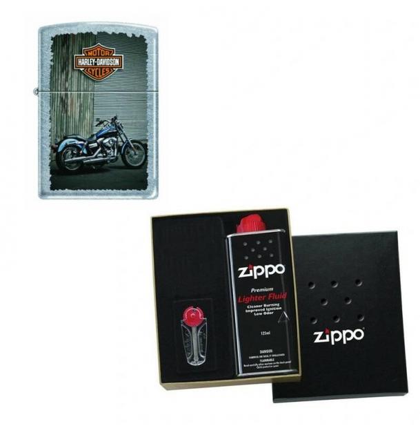 Зажигалка ZIPPO Harley-Davidson Street Chrome в подарочной упаковке + топливо и кремни 207 HARLEY BIKES-n