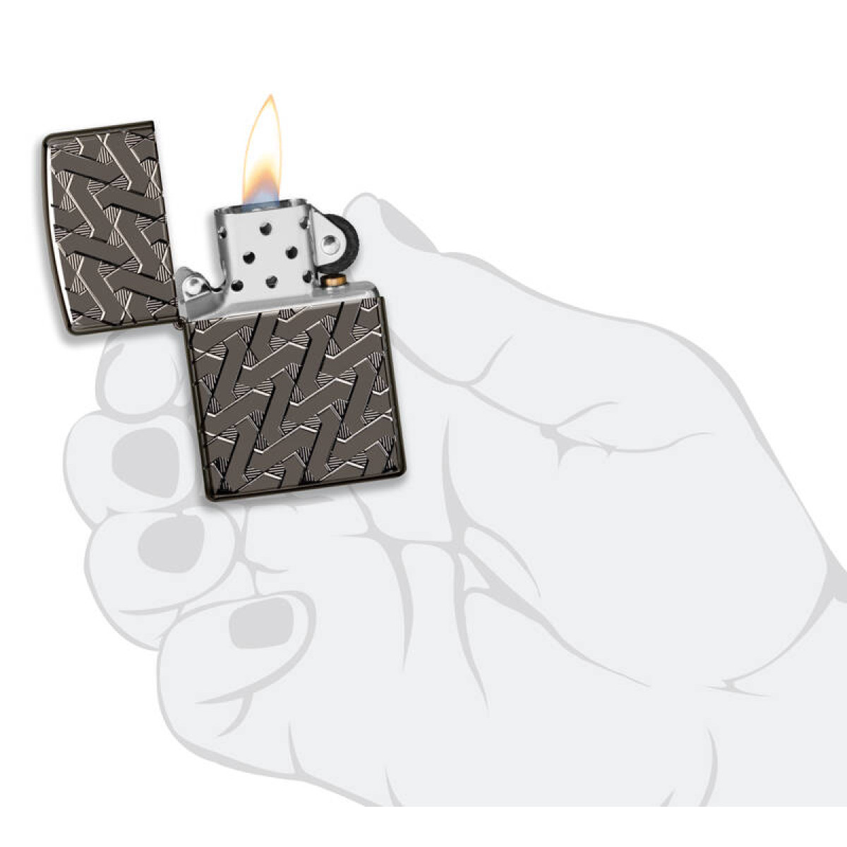 Зажигалка ZIPPO High Polish Black Ice 49173 2