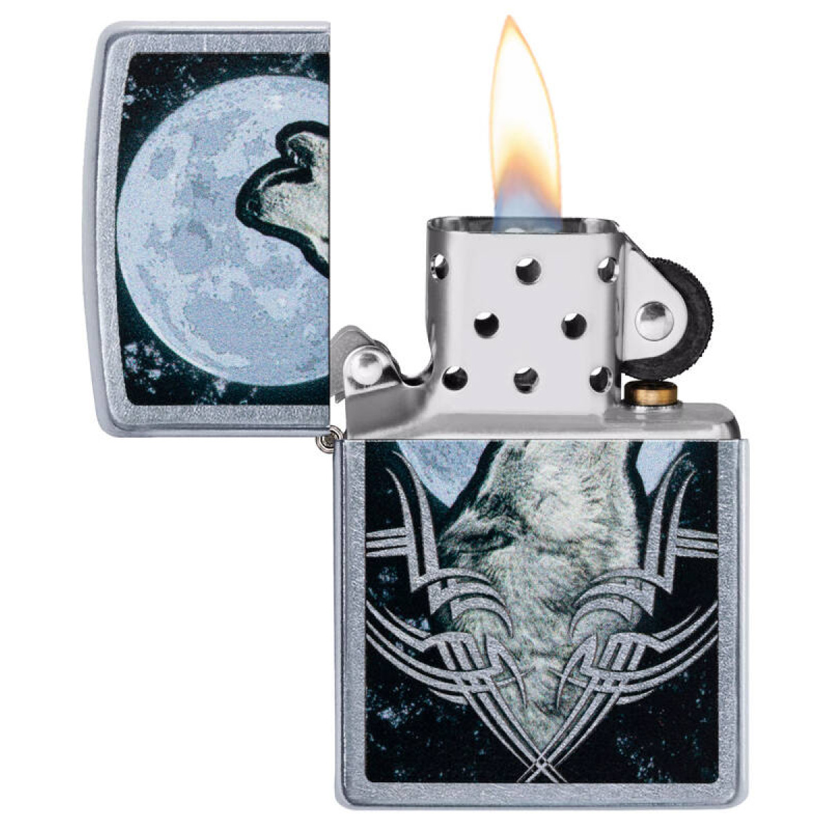 Зажигалка ZIPPO Howling Wolf Street Chrome 49261 4