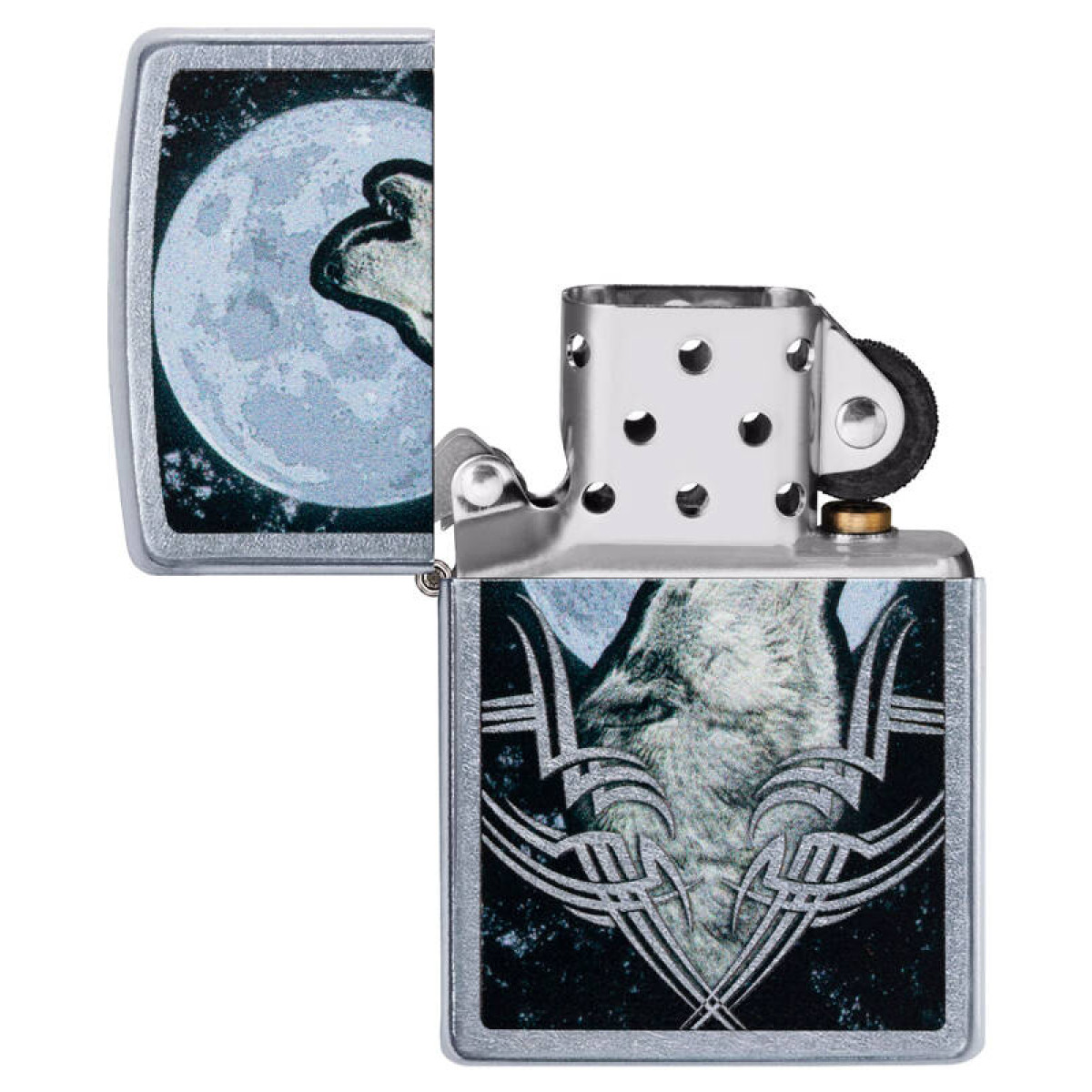 Зажигалка ZIPPO Howling Wolf Street Chrome 49261 3