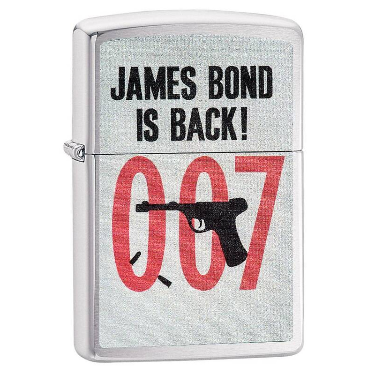 Зажигалка ZIPPO James Bond Brushed Chrome 1