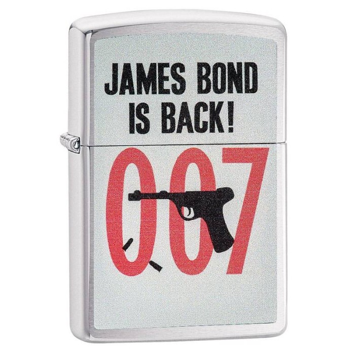 Зажигалка ZIPPO James Bond Brushed Chrome