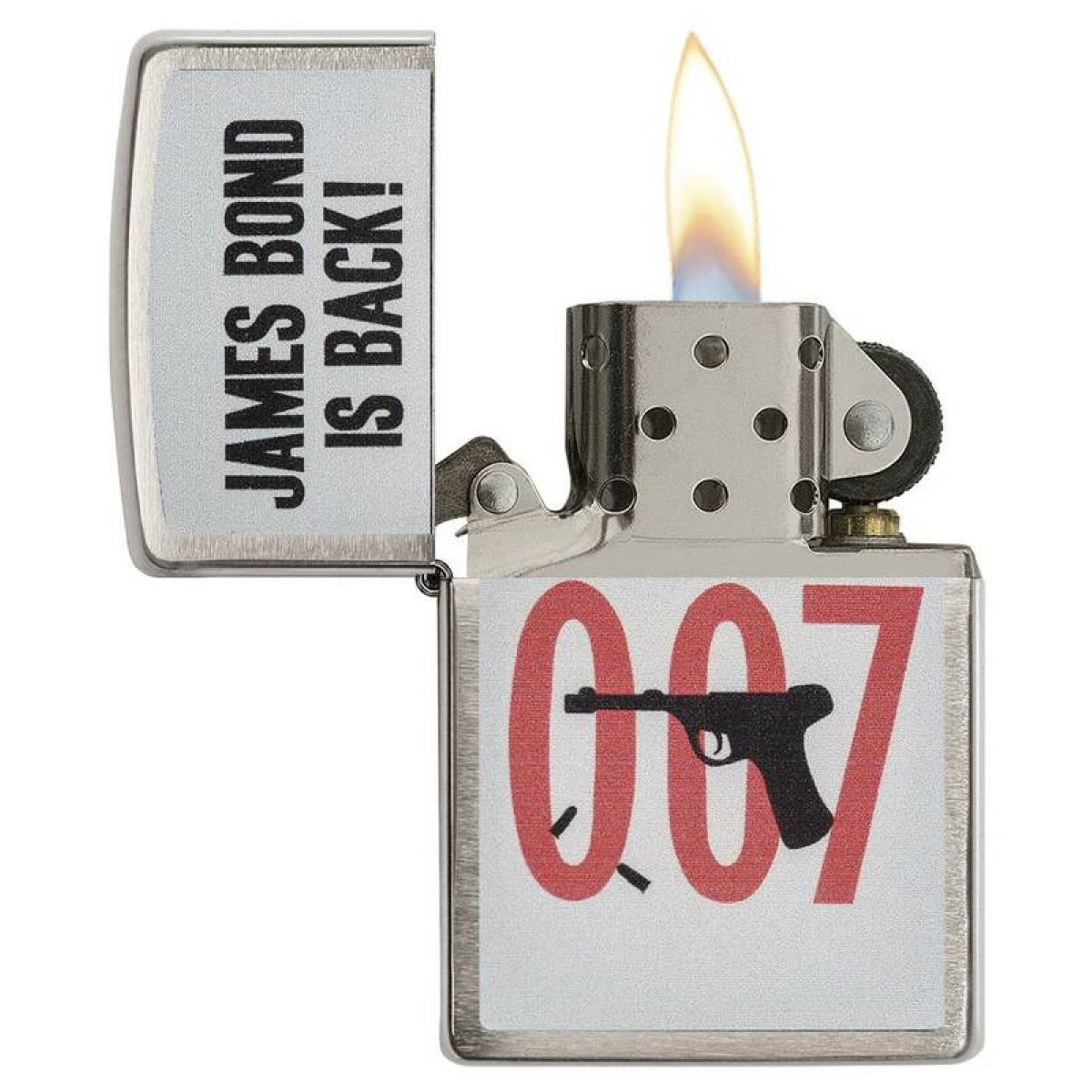 Зажигалка ZIPPO James Bond Brushed Chrome 4