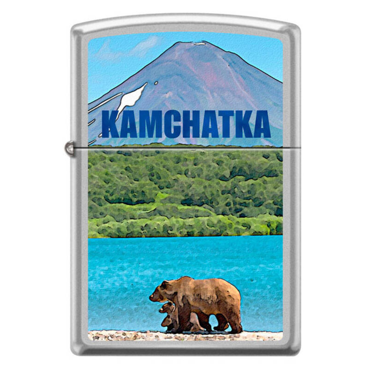 Зажигалка ZIPPO Камчатка Satin Chrome 1