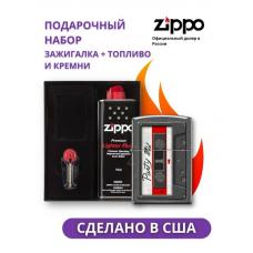 Зажигалка ZIPPO Кассета Iron Stone 211_cassette в подарочной упаковке + топливо и кремни 211_cassette-n