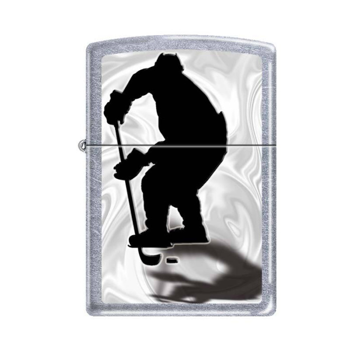 Зажигалка ZIPPO Хоккеист Street Chrome