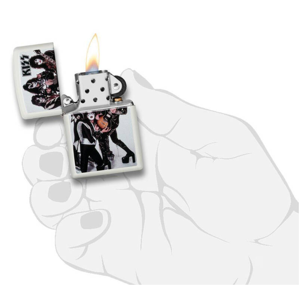 Зажигалка ZIPPO KISS White Matte 49017 5