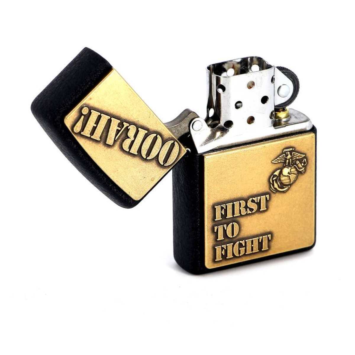 Зажигалка ZIPPO Marines Black Crackle 3