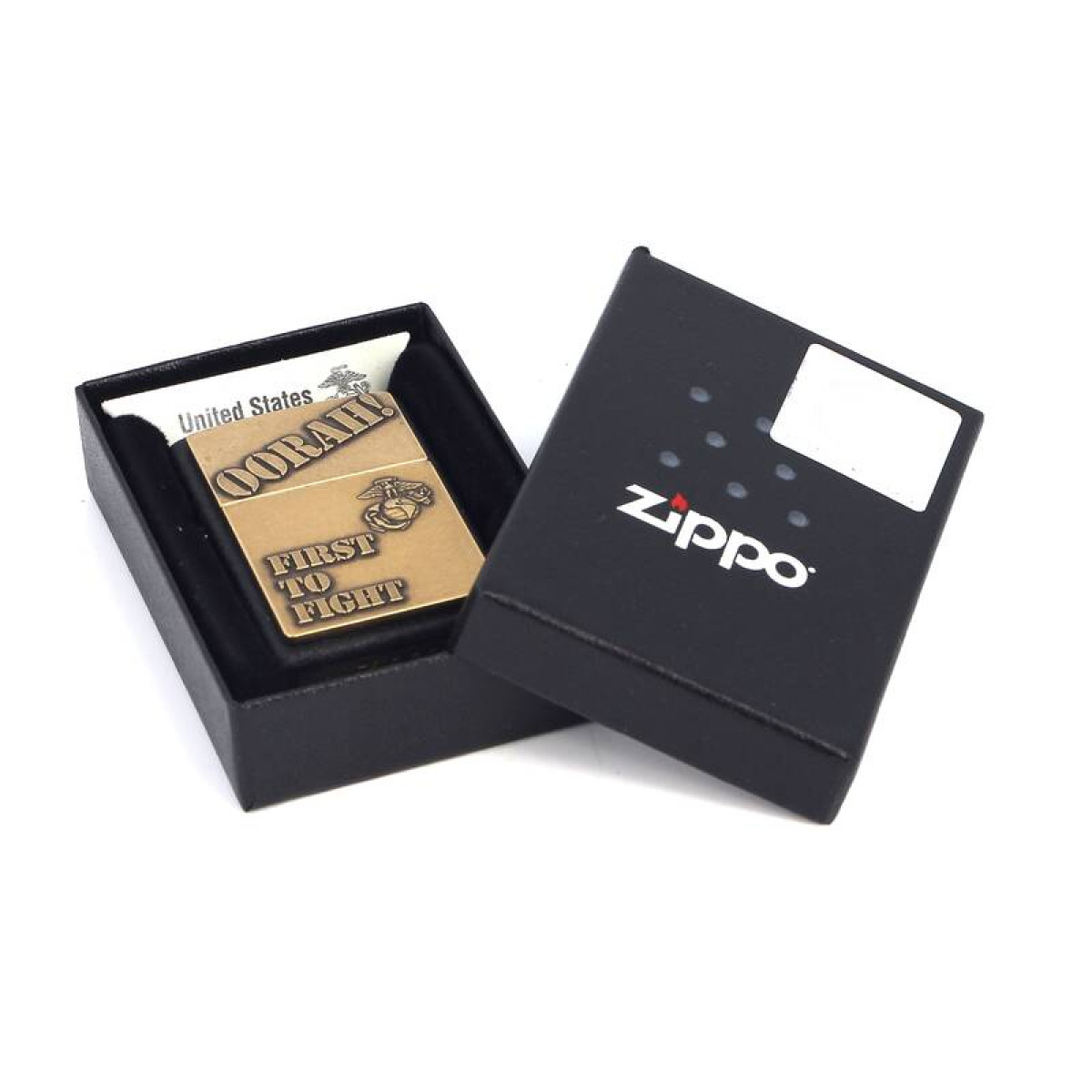 Зажигалка ZIPPO Marines Black Crackle 5