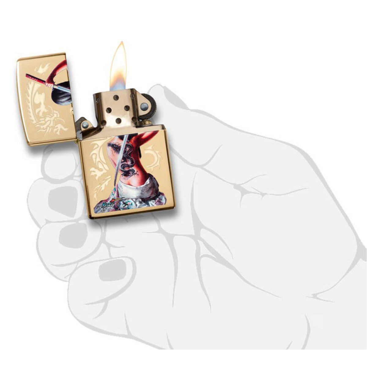 Зажигалка ZIPPO Mazzi High Polish Brass 3