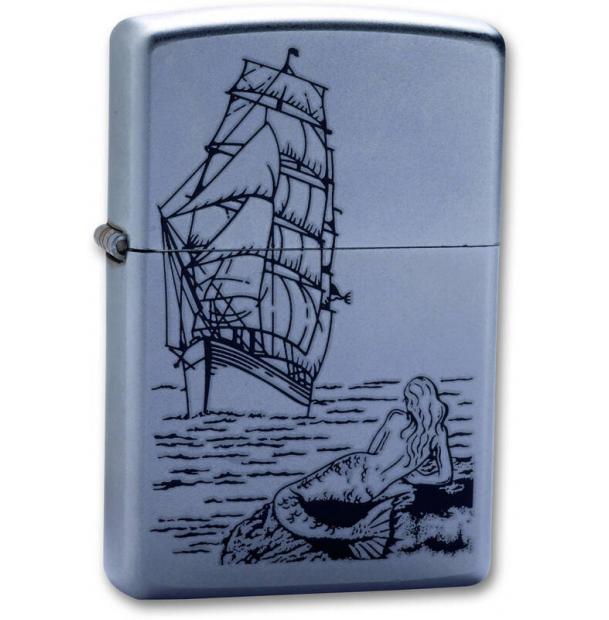 Зажигалка ZIPPO Mermaid Satin Chrome  205 Mermaid