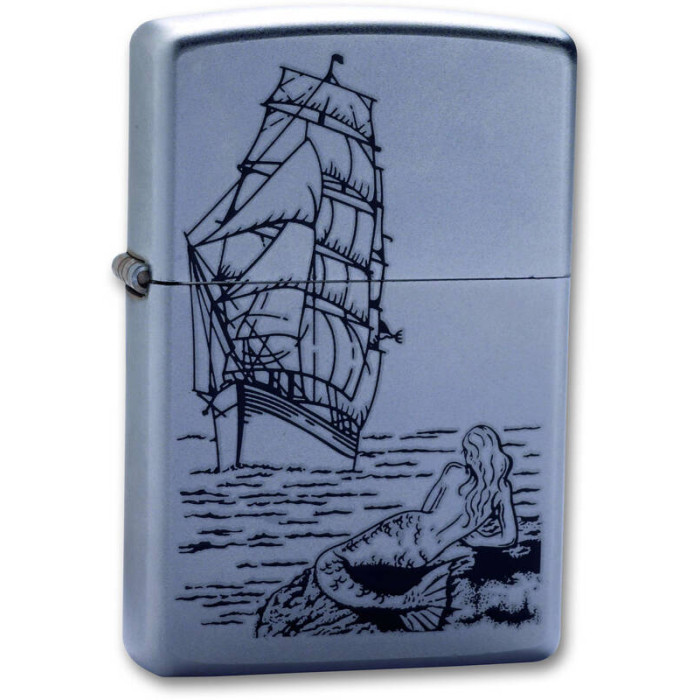 Зажигалка ZIPPO Mermaid Satin Chrome