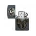 Зажигалка ZIPPO Metal Dragon Shield Design Iron Stone 49072 в подарочной упаковке + топливо и кремни 49072-n